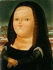 Fernando Paintings - Monalisa by Fernando Botero